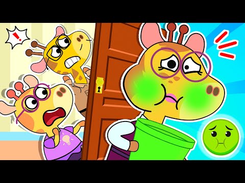 😱What's Happening with Poem's Mom? 🦒 Mystery Story 🧩Fire Spike Kids Stories🔥