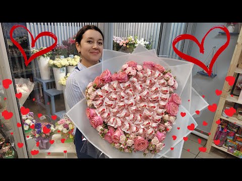 🌷Heart of roses with candies | NOT A LESSON!!! - My first assembly experience