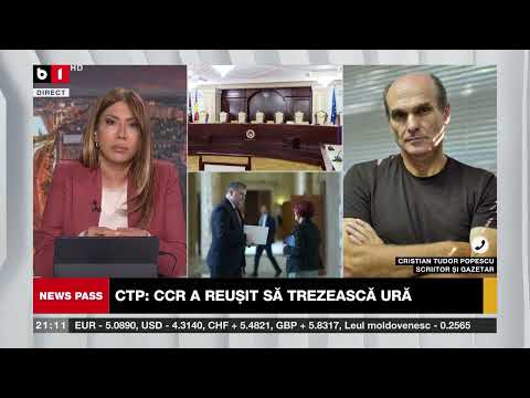 NEWS PASS CU L. CHIRIAC. CTP: DESPRE ȘEDINȚA CCR: SENTIMENTUL DE BĂTAIE DE JOC NU MAI POATE FI ȘTERS