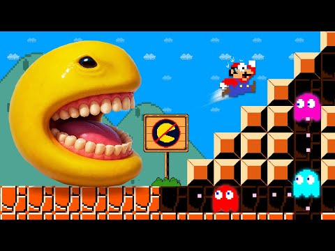 Mario vs Pac-man, but Pac-Man is FORBIDDEN in Super Mario Bros