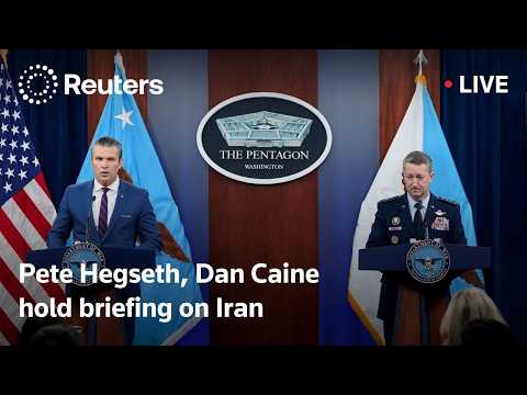 LIVE: Hegseth, Caine hold briefing on Iran
