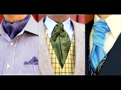 How to tie a Cravat, an Ascot and a Ruche Tie (Know the Difference and how to wear them!)