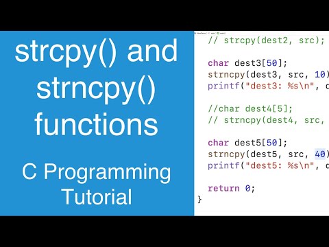 strcpy() and strncpy() functions | C Programming Tutorial