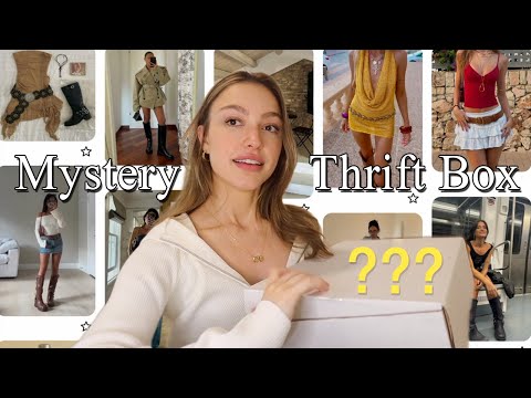 strangers thrift my outfits... *mystery thrift unboxing*