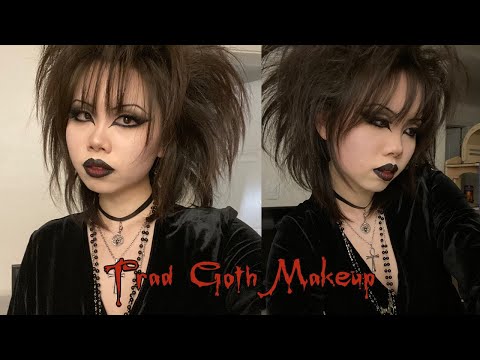 Trad goth makeup for hooded eyes