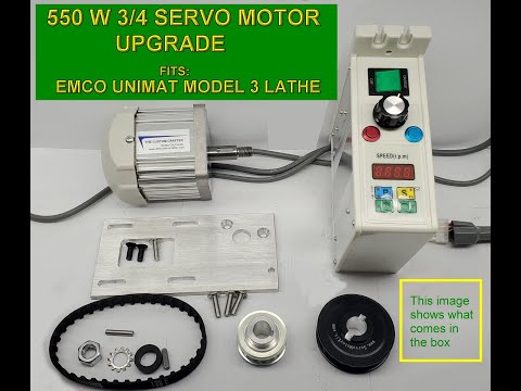 Emco Unimat 3. Motor Repair Upgrade to 550W Servo Motor. Conversion instructions, Kit installation.