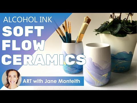 Alcohol Ink painted ceramics