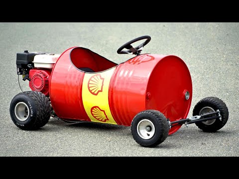 Homemade 200cc OIL BARREL GoKart !?