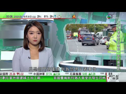無綫TVB 0030新聞報道｜ 英國曼徹斯特猶太會堂外襲擊列恐怖主義事件 兩死三重傷兇徒被擊斃｜風暴樺加沙台灣民眾自發到花蓮救災｜香港數碼媒體公司QMMM涉操縱股價 被美國證交會勒令暫停交易｜TVB