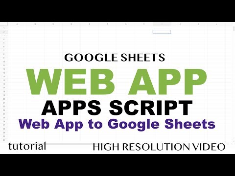 Google Sheets Web App Example - Google Apps Script Web App Tutorial - Part 1