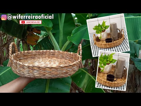 How to make a large tray with fiber collected directly from the banana tree! (Step by step)