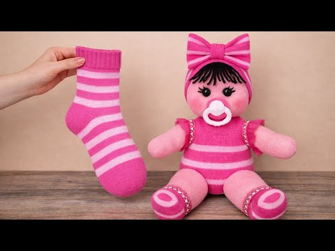 💕Çocuklar Bu Bebeği Çok Seviyor/🧦Çoraptan Kolay Bebek Yapımı 