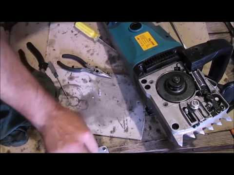 устранение течи масла электро пилы