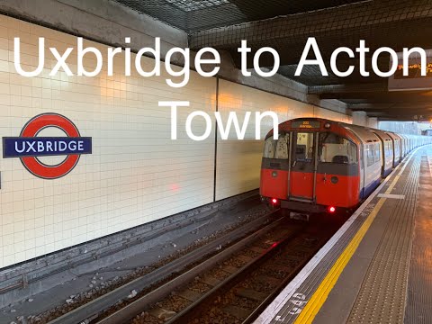 Uxbridge to Acton Town. Piccadilly Line. London Underground. 1973 stock