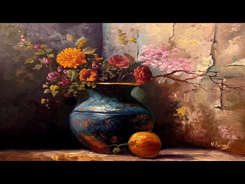 How I Paint Still Life Just By 4 Colors Oil Painting Still Life Step By Step 88 By Yasser Fayad