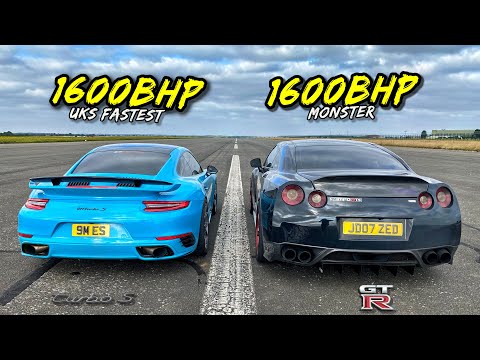 CLASH OF THE TITANS.. 1600BHP 911 TURBO S VS 1600BHP NISSAN GTR