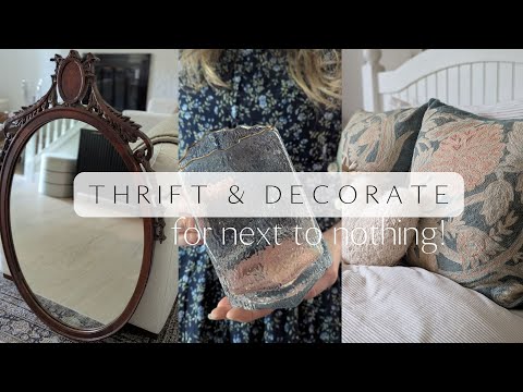 Thrift Shop for High End Style Home Decor // Decorating for Next to Nothing!