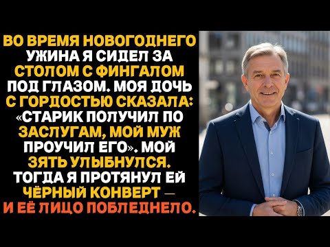 На ужине в честь Нового года я стоял перед гостями с синяком под глазом  Через минуту всё изменилось