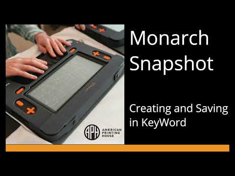 Monarch Snapshot: Creating and Saving a document in Keyword