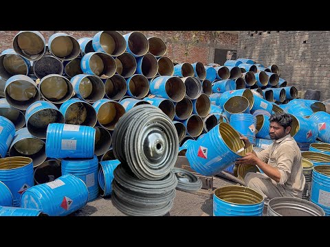 Process of Recycling Metal Drum into kids bicycle tires | inside factory mass production