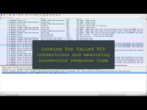 Using Wireshark to analyze TCP SYN/ACKs to find TCP connection failures and latency issues.