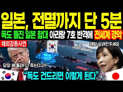 [해외감동사연] '장난감 위성'이라 비웃던 일본... 5분만에 독도로 돌진하던 1개 함대 전멸. 아리랑 7호의 역습!