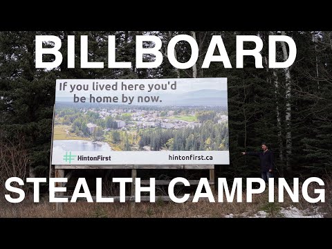 Stealth Camping Behind Billboard