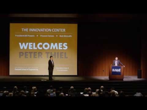 From Zero to One -  Peter Thiel at the Innovation Center at Cockrell School of Engineering