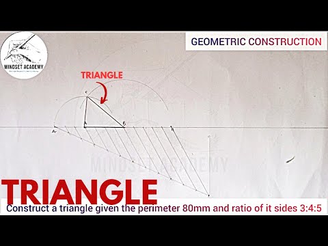 How to construct a TRIANGLE with perimeter and ratio of sides given