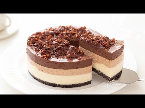 トリプル・チョコレートムースの作り方 Triple Chocolate Mousse Cake|HidaMari Cooking