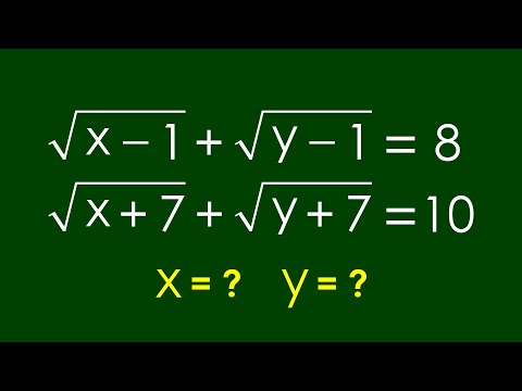 A Nice Algebra Problem | Math Olympiad x=? y=?