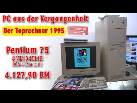 PC aus der Vergangenheit - Toprechner 1995 Originalzustand - Pentium 75 DOS + Windows 3.11 - [4K]