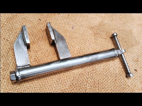 creative idea from a welder, making iron clamps from tube pipes