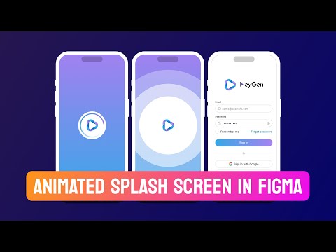 New Animated Logo Splash Screen in Figma