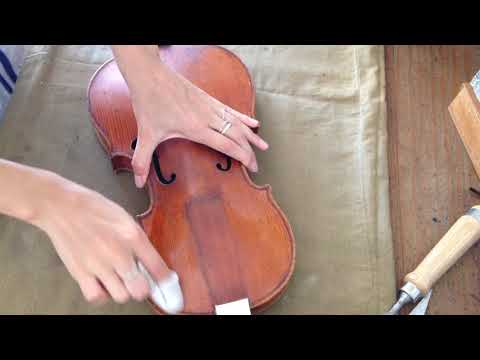 ♪♫ repair of an old French violin Francois Contal