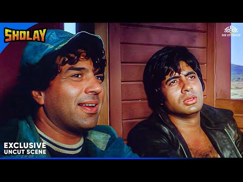 थानेदार साहब हम 2 ही 15 पर भारी पढ़ सकते है- SHOLAY Iconic Scene | Train Escape, Dharmendra Amitabh