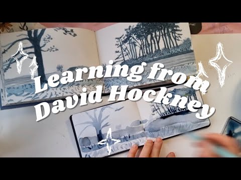 Sketchbook Tour - Learning from David Hockney