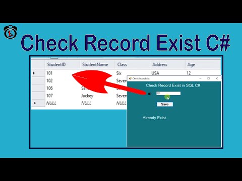 How to Check Record Exist Before Insert in C# with SQL | swift learn