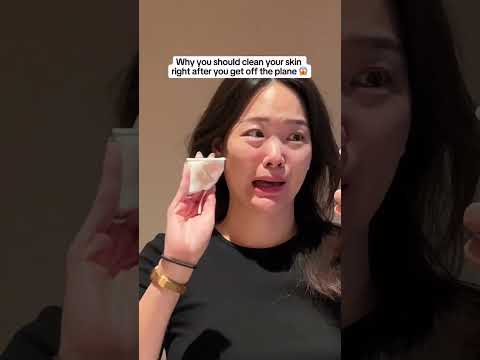Why do Airplaines always feel so yuck 😖 #flying #skincare #koreanskincare #kbeauty
