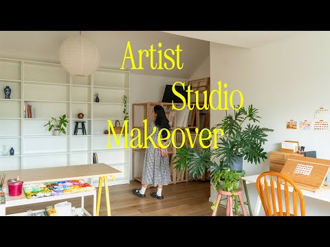 Art studio makeover vlog ✶ Ikea building, art storage solution, painting, art museum, desk setup