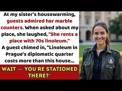 'She rents with linoleum floors,' my sister mocked. Then her guest said: 'In Prague's...