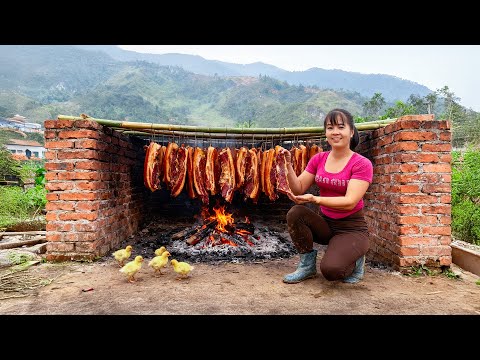 TIMELAPSE -- How to Make 100kg+ Smoked Salted Pork Sell at Market - Harvest Giant Grapefruit to Sell