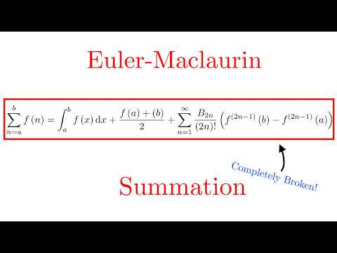 The Most Useful Formula That Doesn't Work | Euler-Maclaurin Summation