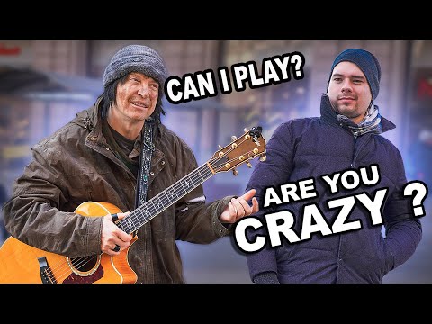 A GUITARIST PRETENDED to be HOMELESS and pranked STREET MUSICIANS she kissed him