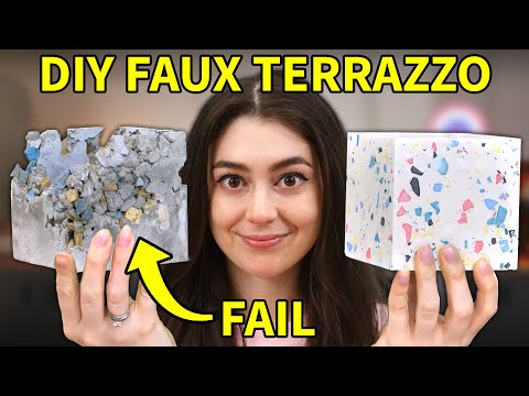Trying DIY Terrazzo 2 ways (one failed)