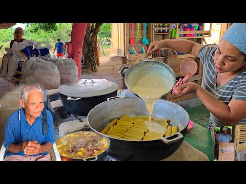 We bring help to this old man who is sick and lives alone. The life of the countryside.