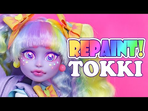 Repaint! 토끼🐇🌈 Tokki, the Pastel-Rainbow Magical Girl! Custom Monster High Twyla Doll