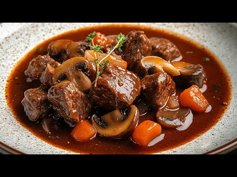 I learned this trick in an expensive restaurant! Beef in red wine sauce with mashed potatoes!