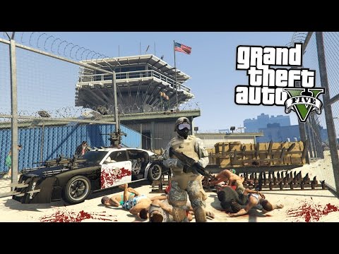 GTA 5 Mods - ZOMBIE APOCALYPSE FORTRESS w/ ZOMBIE TRAPS!! GTA 5 Zombies Mod! (GTA 5 Mods Gameplay)