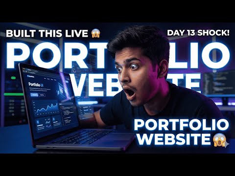 Building a Stunning Portfolio Website LIVE 🔥 | Day 13 – 30 Days 30 Websites Challenge